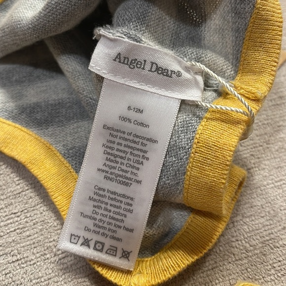 Angel Dear two Braid Trim Cotton Knit Ear Flap Pilot’s  Hat- 0-6 Months - Picture 6 of 6